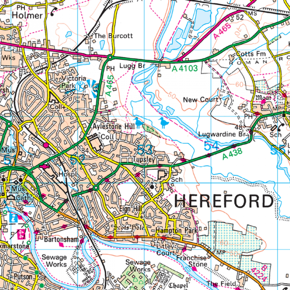 OS149 Hereford Leominster Surrounding ar